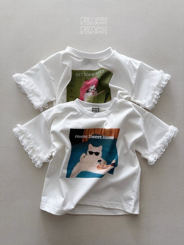 Peach Peach - Korean Children Fashion - #kidsshorts - Miyu Tee - 4