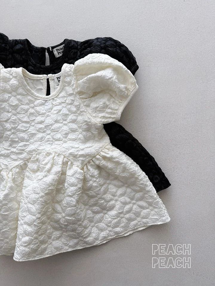 Peach Peach - Korean Children Fashion - #kidsshorts - Amelie Blouse Mini One-piece - 4