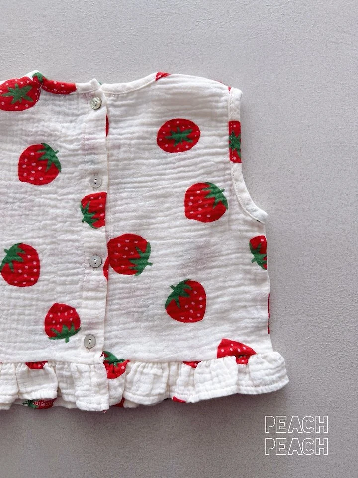 Peach Peach - Korean Children Fashion - #kidzfashiontrend - Strawberry Blouse - 10