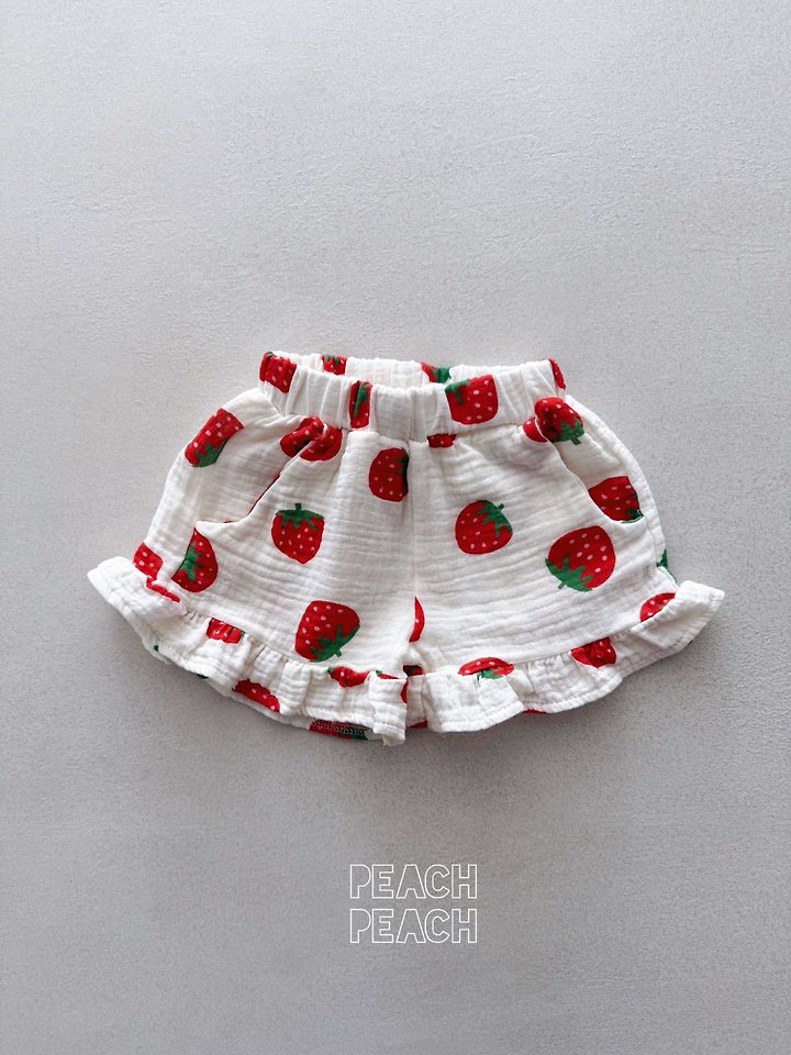 Peach Peach - Korean Children Fashion - #kidzfashiontrend - Strawberry Pants - 6