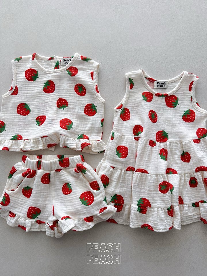 Peach Peach - Korean Children Fashion - #kidzfashiontrend - Strawberry One-piece - 9