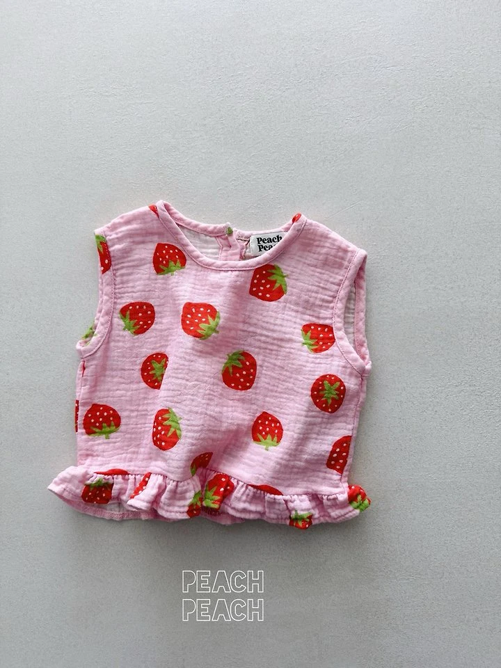 Peach Peach - Korean Children Fashion - #littlefashionista - Strawberry Blouse - 12