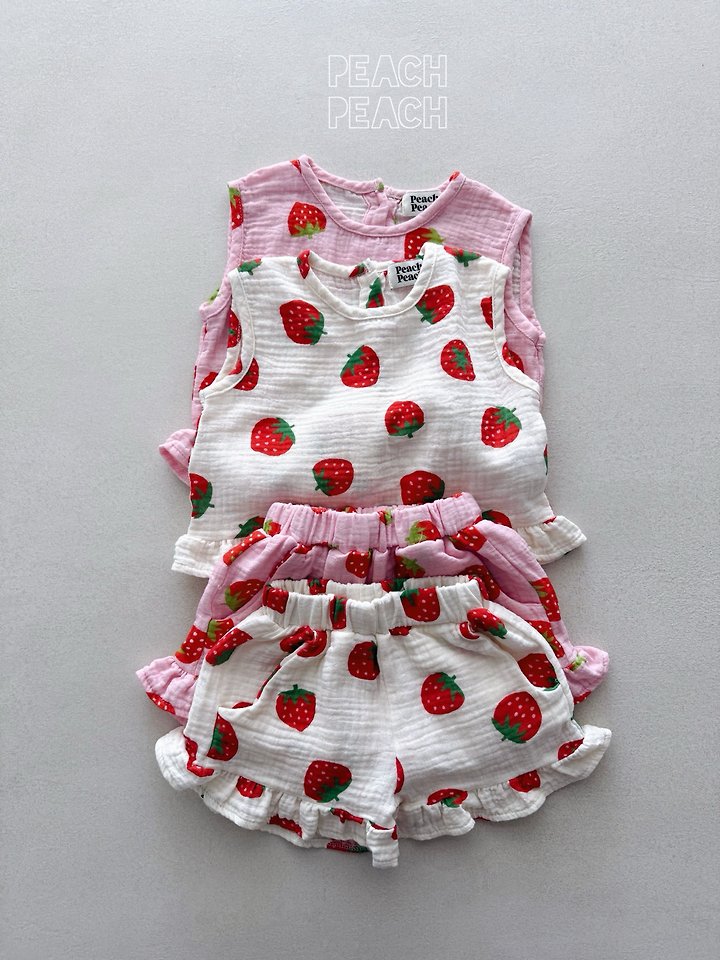 Peach Peach - Korean Children Fashion - #magicofchildhood - Strawberry Pants - 9