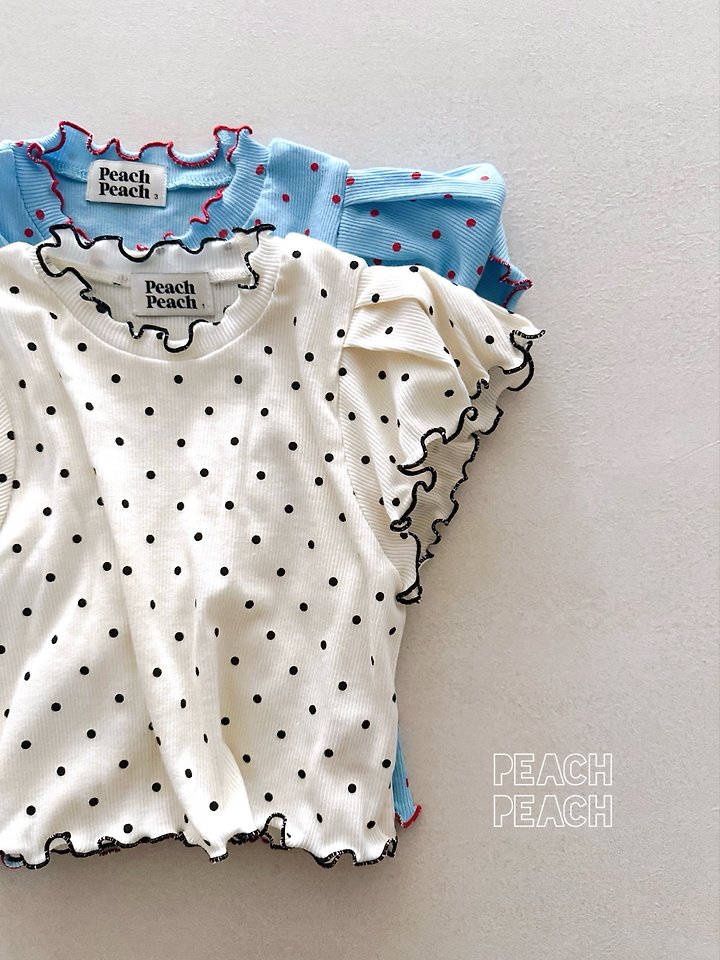 Peach Peach - Korean Children Fashion - #toddlerclothing - Apple Tee - 4