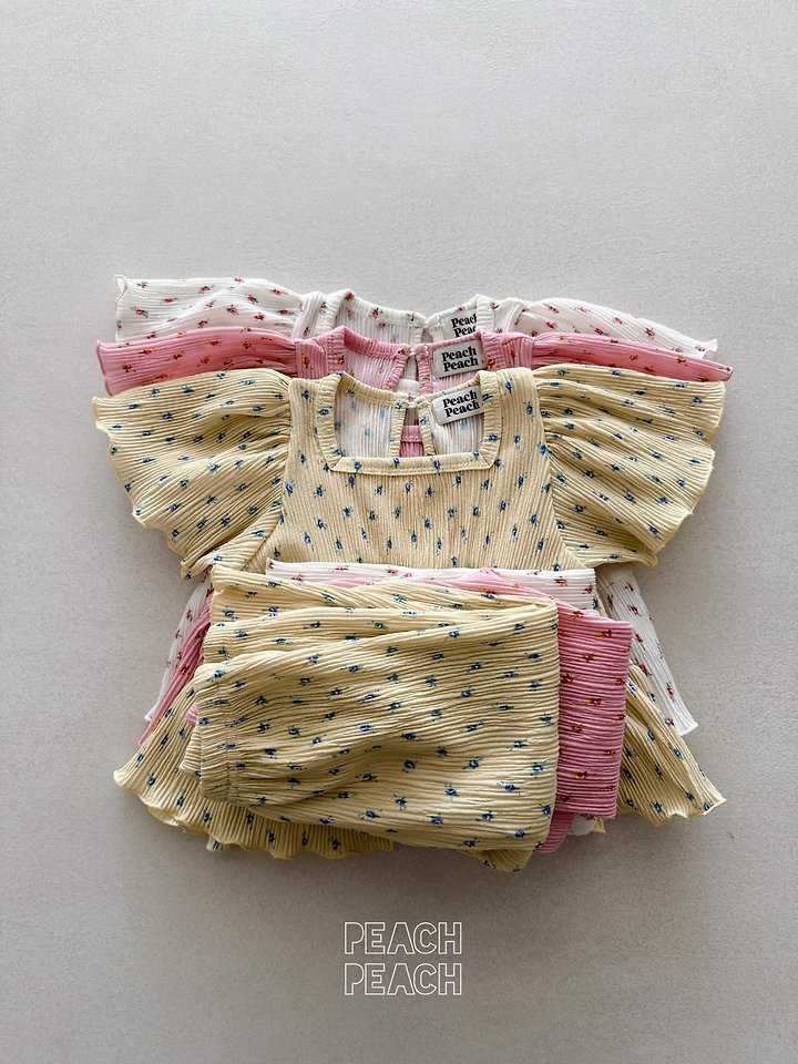 Peach Peach - Korean Children Fashion - #todddlerfashion - Coco Pleated Set