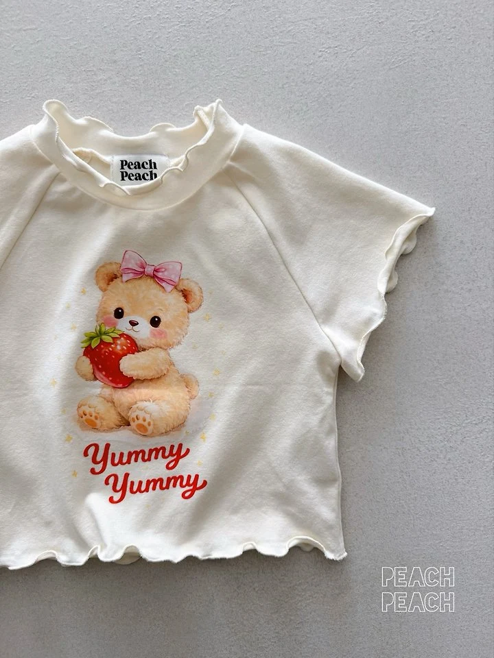 Peach Peach - Korean Children Fashion - #todddlerfashion - Yummy Yummy Tee - 9