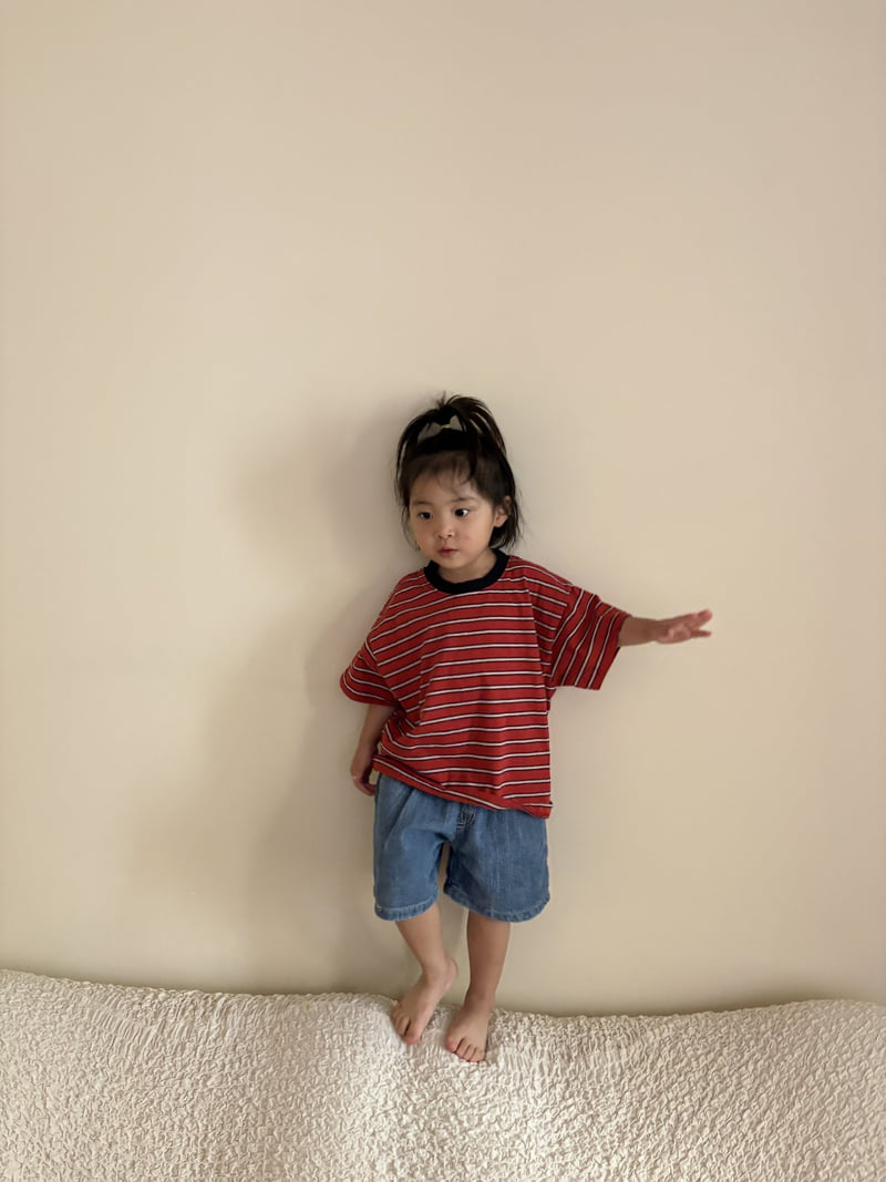 Pepper - Korean Children Fashion - #stylishchildhood - Soft Denim Shorts - 4