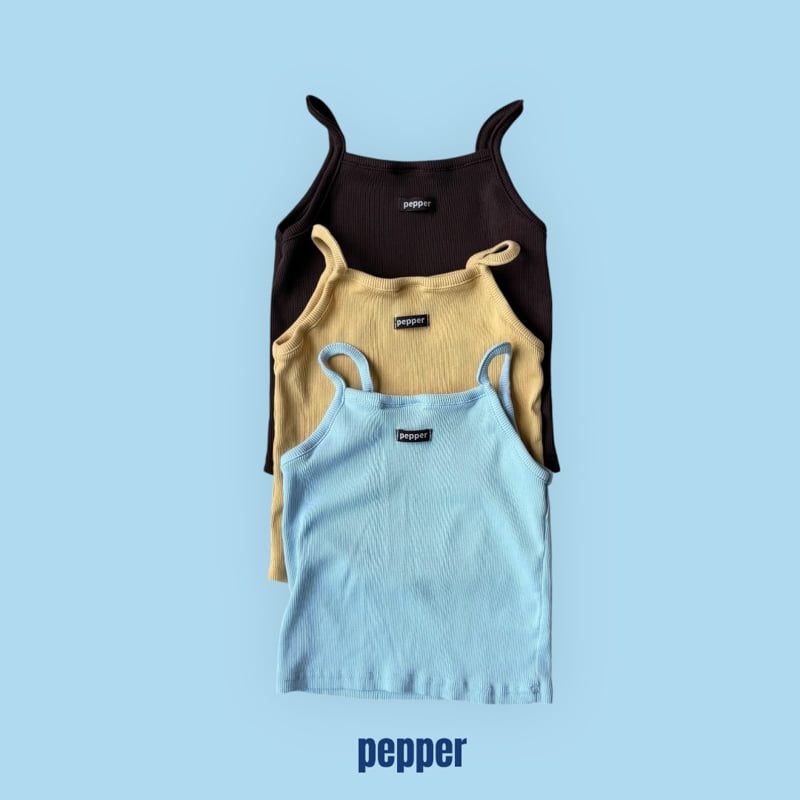 Pepper - Korean Children Fashion - #childofig - Ribbed Sleeveless Tee