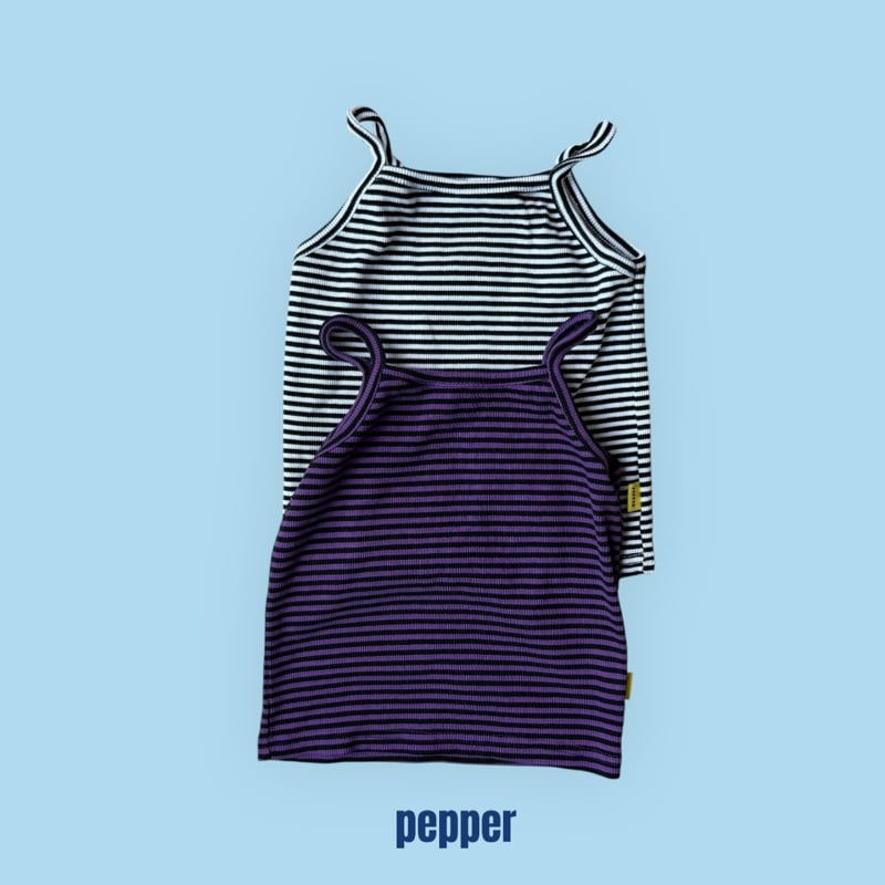 Pepper - Korean Children Fashion - #designkidswear - Odi Stripe Sleeveless