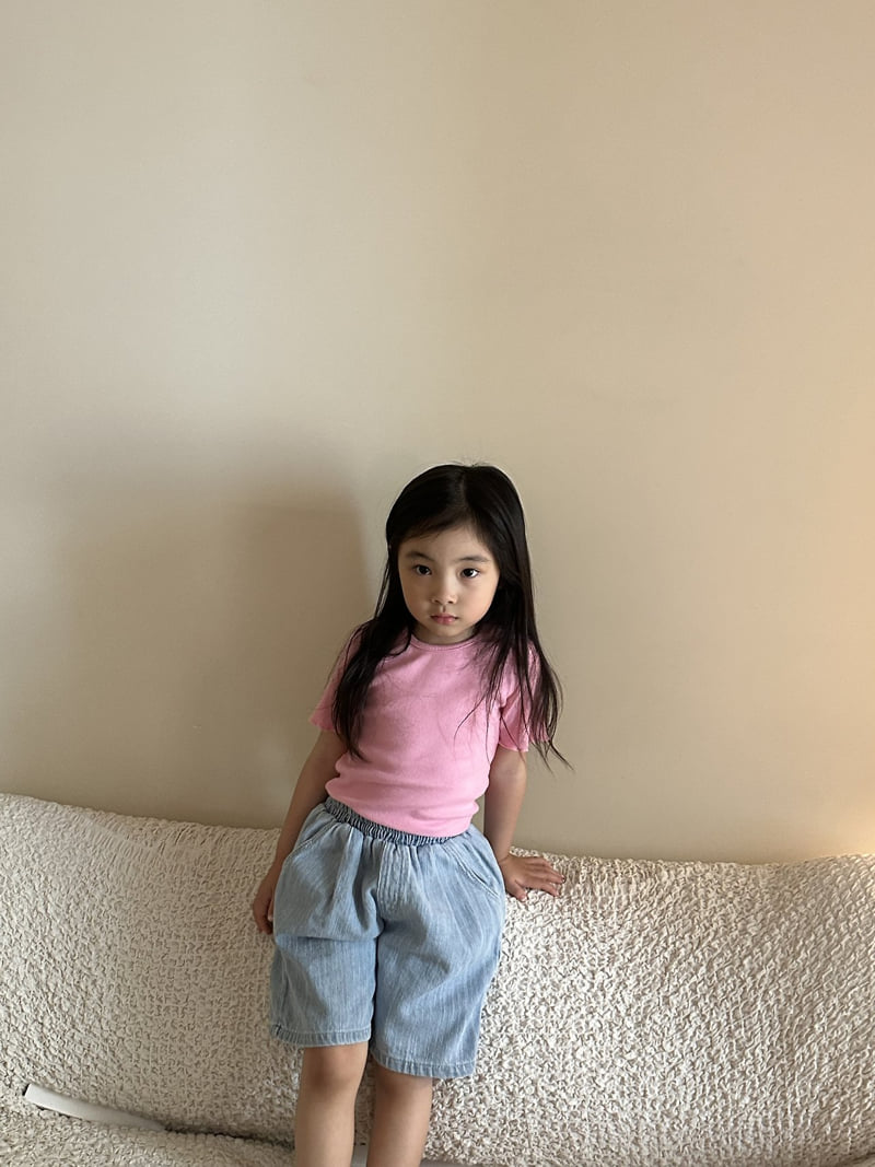 Pepper - Korean Children Fashion - #discoveringself - Soft Denim Shorts - 7