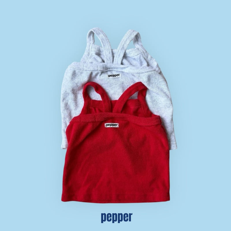 Pepper - Korean Children Fashion - #discoveringself - Ketchup Terry Sleeveless