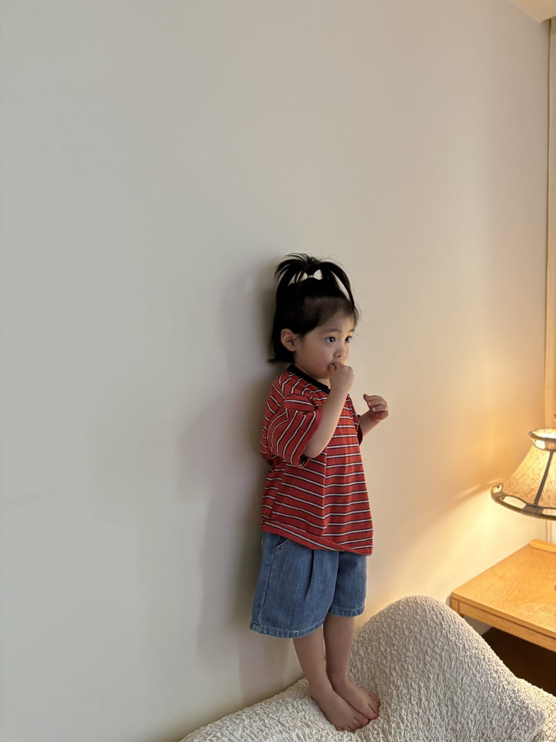 Pepper - Korean Children Fashion - #discoveringself - Stripe Short Sleeve Tee - 6