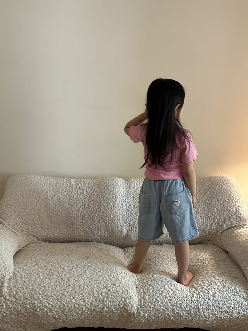 Pepper - Korean Children Fashion - #fashionkids - Soft Denim Shorts - 8