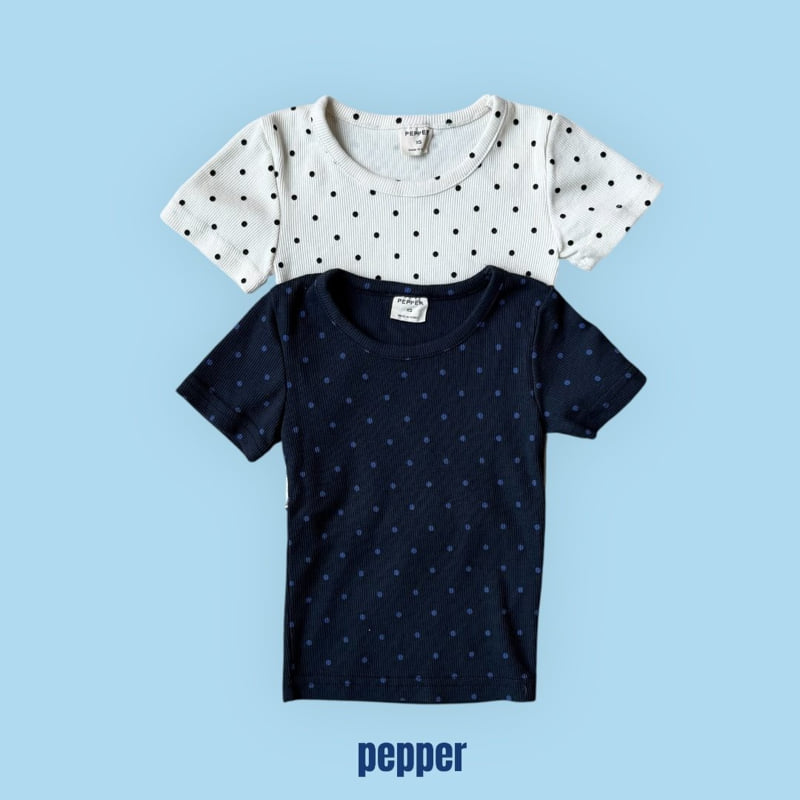 Pepper - Korean Children Fashion - #fashionkids - Dot Stretch Tee