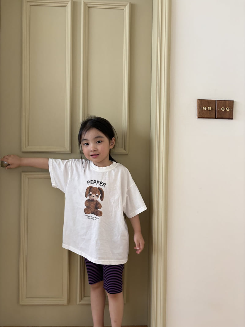 Pepper - Korean Children Fashion - #kidsshorts - Puppy Tee - 10