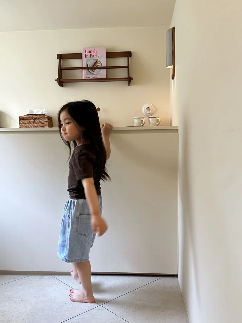 Pepper - Korean Children Fashion - #kidzfashiontrend - Soft Denim Shorts - 11