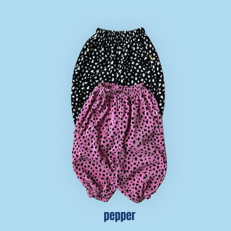 Pepper - Korean Children Fashion - #kidzfashiontrend - Black Pink Pleats Jogger Pants