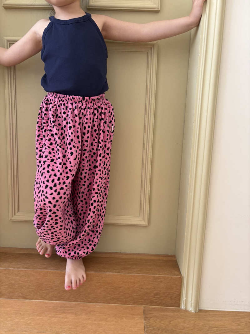 Pepper - Korean Children Fashion - #littlefashionista - Black Pink Pleats Jogger Pants - 4