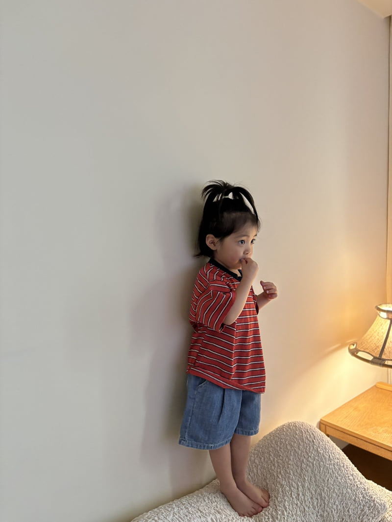 Pepper - Korean Children Fashion - #stylishchildhood - Soft Denim Shorts - 3