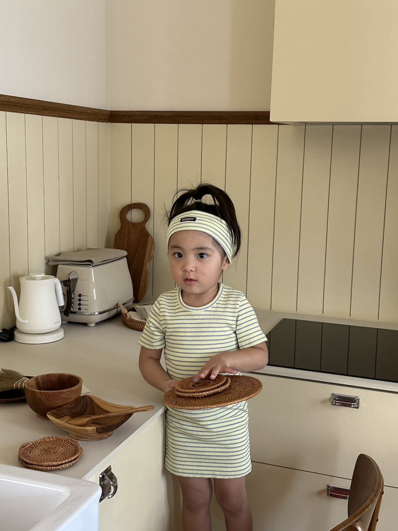 Pepper - Korean Children Fashion - #todddlerfashion - Pippi Stripe One-piece - 12