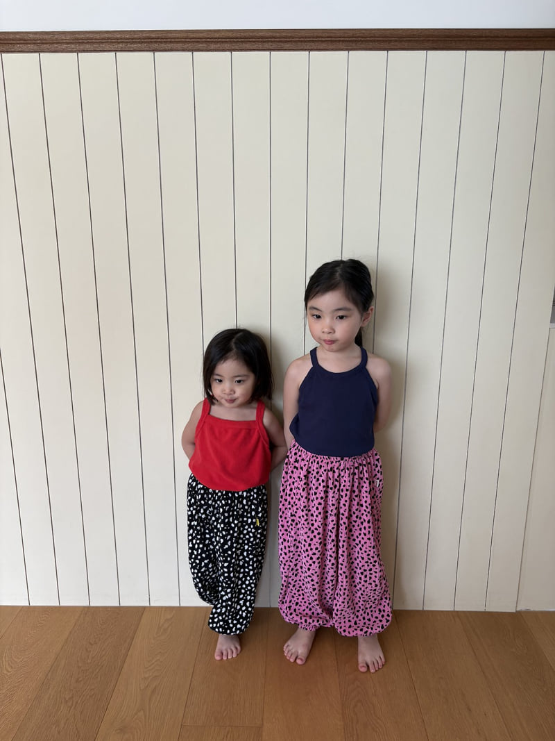 Pepper - Korean Children Fashion - #todddlerfashion - Black Pink Pleats Jogger Pants - 7