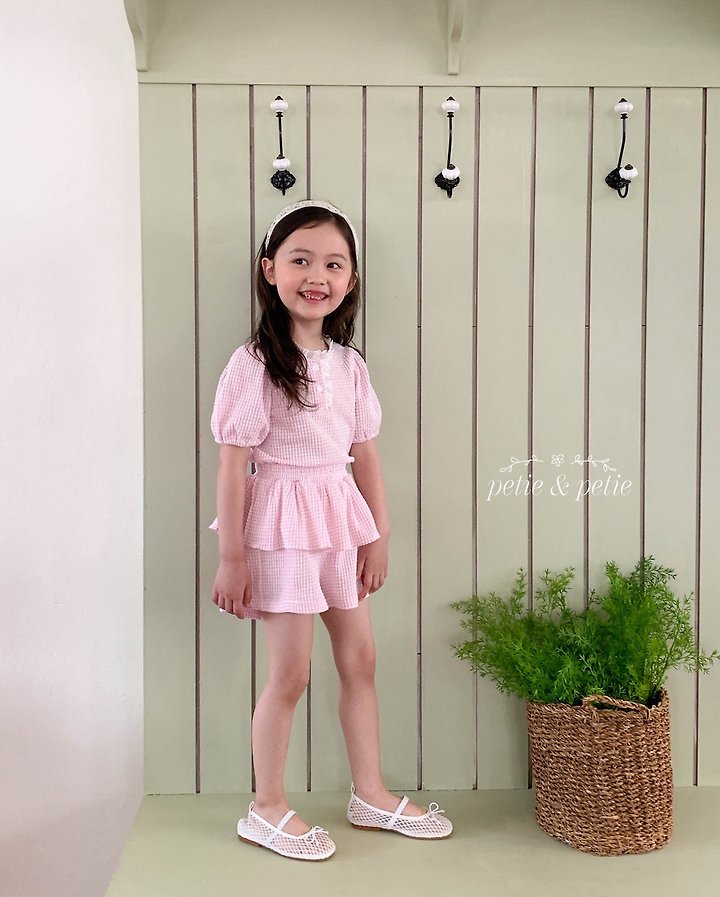 Petit & Petit - Korean Children Fashion - #kidzfashiontrend - Check Puff Tee - 4