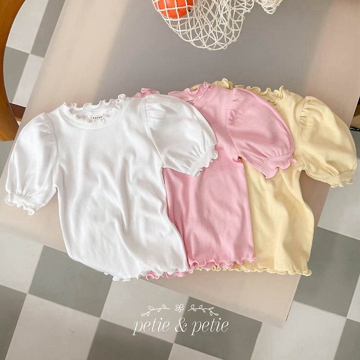 Petit & Petit - Korean Children Fashion - #Kfashion4kids - Puff Ribbed Tee
