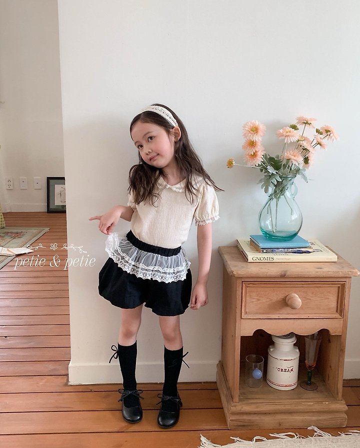 Petit & Petit - Korean Children Fashion - #childofig - Lace Balloon Pants - 7