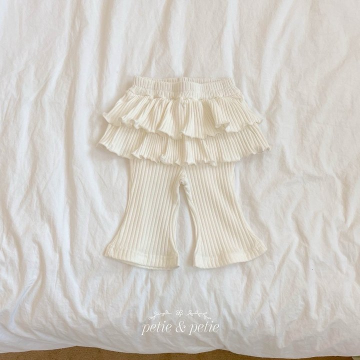 Petit & Petit - Korean Children Fashion - #childofig - Ribbed Cancan Flare Pants - 3