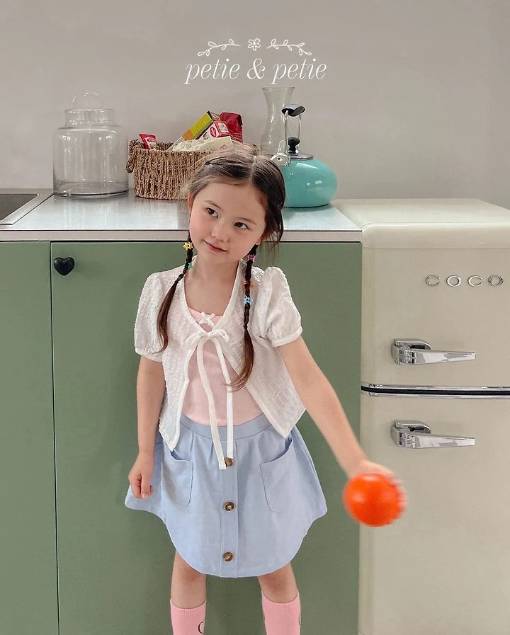 Petit & Petit - Korean Children Fashion - #childrensboutique - Button Skirt - 8