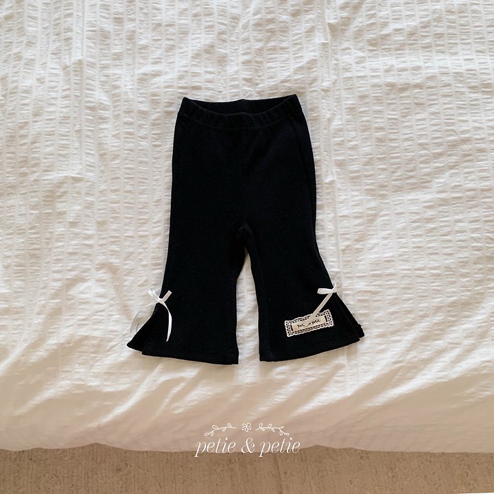 Petit & Petit - Korean Children Fashion - #designkidswear - Ribbed Ribbon Flare Pants - 5