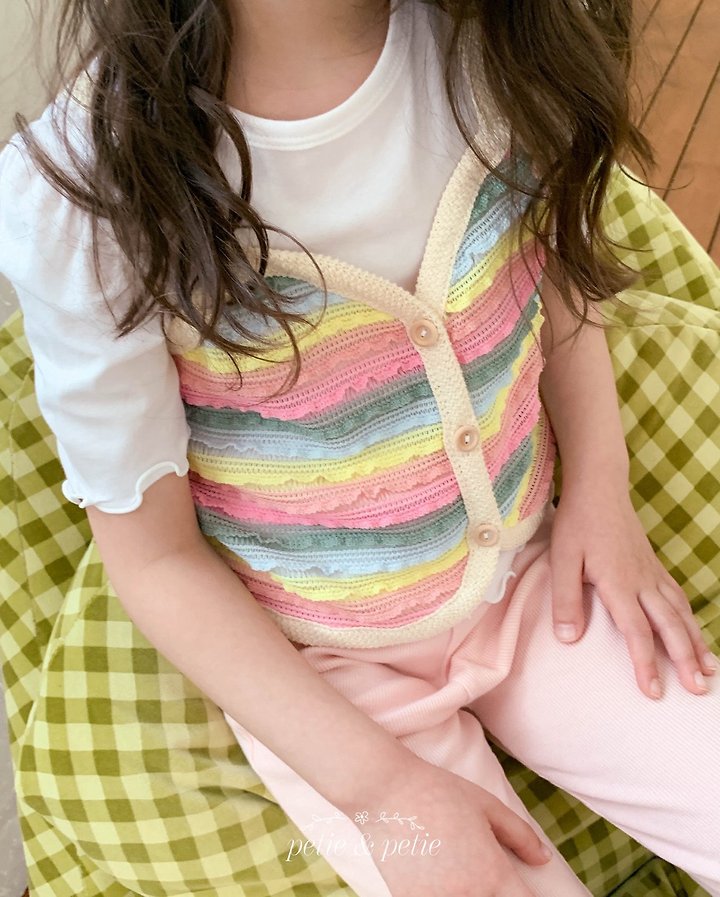 Petit & Petit - Korean Children Fashion - #discoveringself - Rainbow Vest - 7