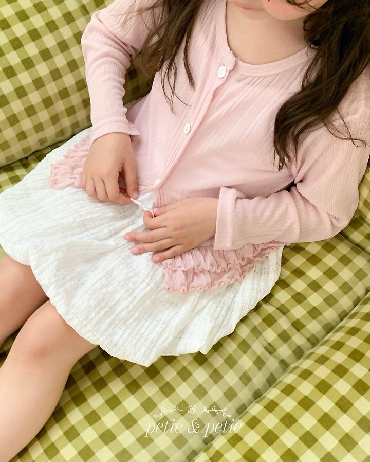 Petit & Petit - Korean Children Fashion - #discoveringself - Cool Ribbed Frill Cardigan - 6