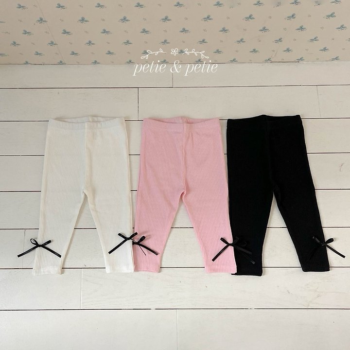 Petit & Petit - Korean Children Fashion - #discoveringself - Ribbon Leggings - 2