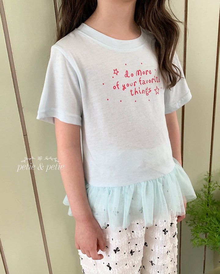 Petit & Petit - Korean Children Fashion - #fashionkids - Berry Sheer Frill Tee - 5