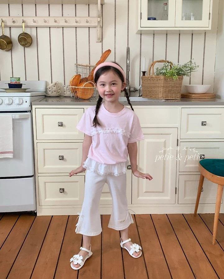 Petit & Petit - Korean Children Fashion - #fashionkids - Ribbed Ribbon Flare Pants - 7