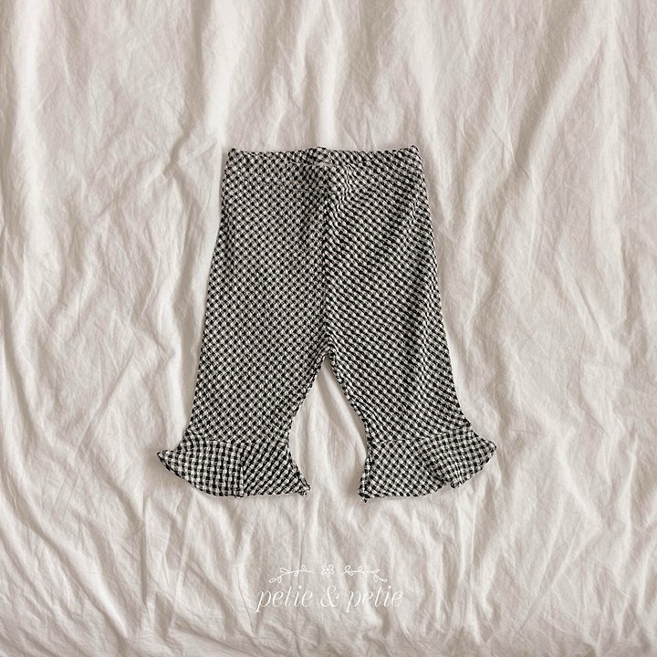 Petit & Petit - Korean Children Fashion - #fashionkids - Check Frill Pants - 3