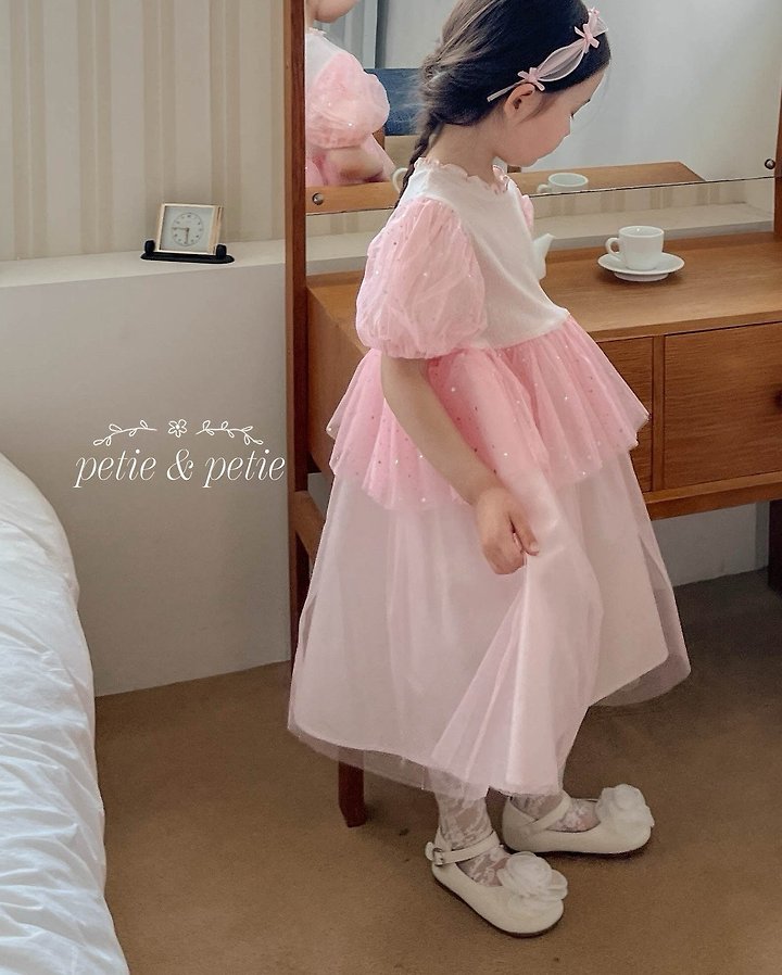 Petit & Petit - Korean Children Fashion - #fashionkids - Luna Dot Tulle One-piece