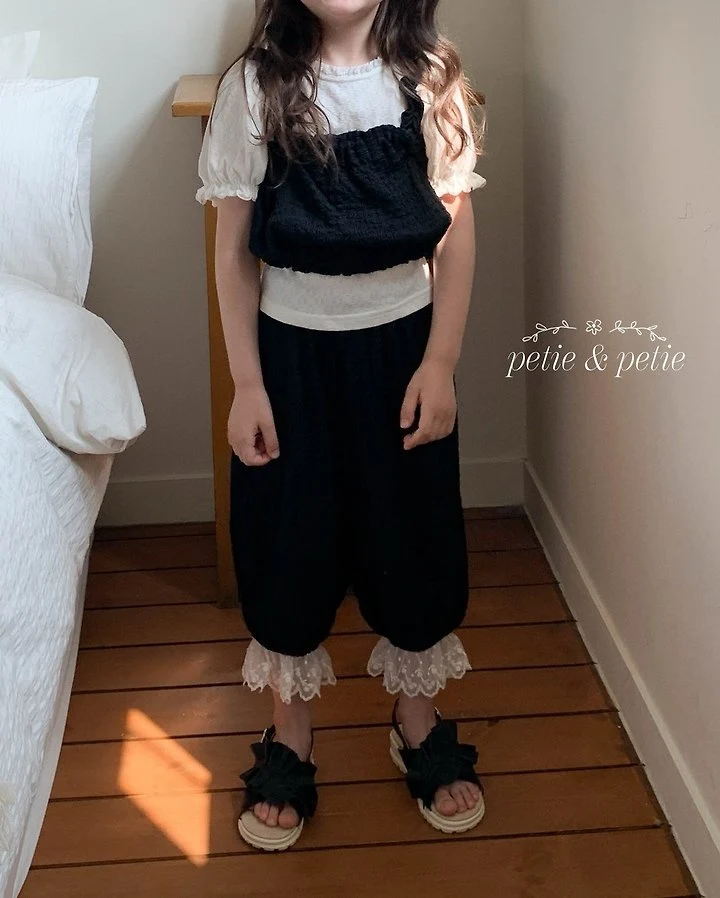 Petit & Petit - Korean Children Fashion - #fashionkids - Popcorn Lace Jogger Pants - 8
