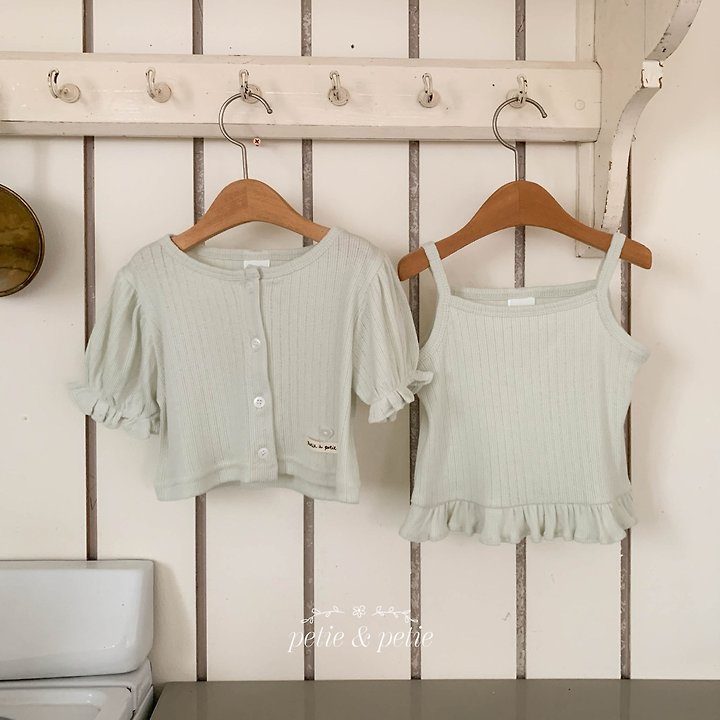 Petit & Petit - Korean Children Fashion - #fashionkids - Eyelet Frill Sleeveless - 5
