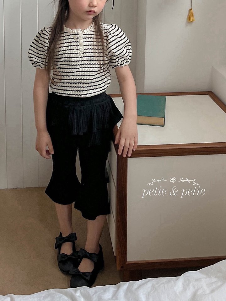Petit & Petit - Korean Children Fashion - #fashionkids - Ribbed Cancan Flare Pants - 7