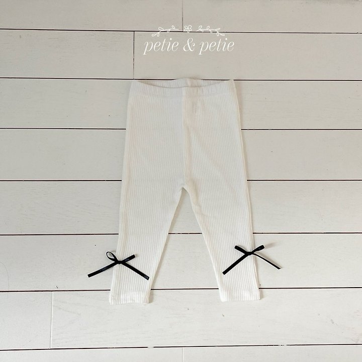 Petit & Petit - Korean Children Fashion - #fashionkids - Ribbon Leggings - 3