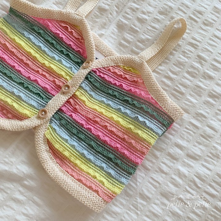 Petit & Petit - Korean Children Fashion - #kidsshorts - Rainbow Vest - 9