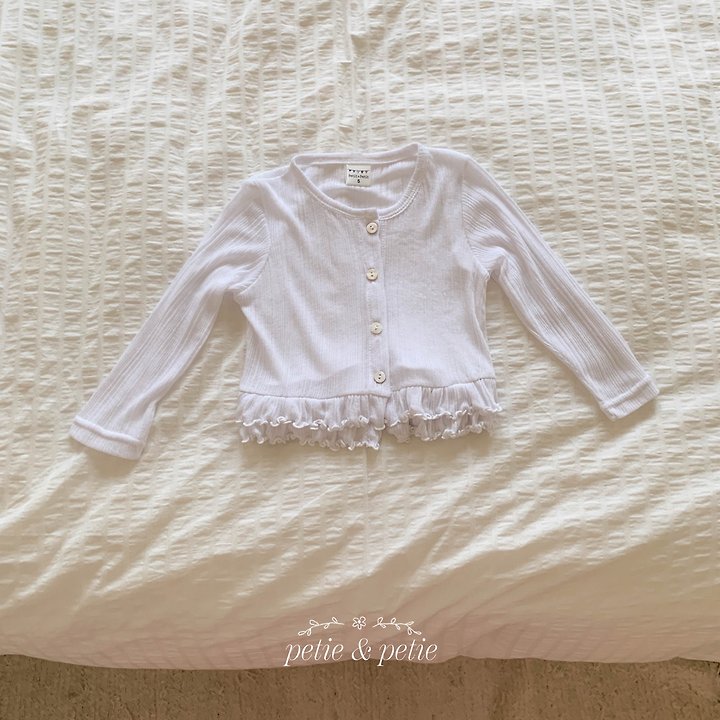 Petit & Petit - Korean Children Fashion - #kidsshorts - Cool Ribbed Frill Cardigan - 8