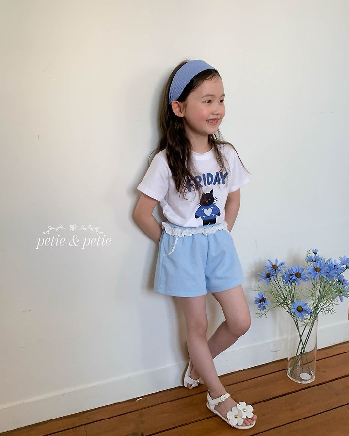 Petit & Petit - Korean Children Fashion - #kidsshorts - Cats Shirring Tee - 2