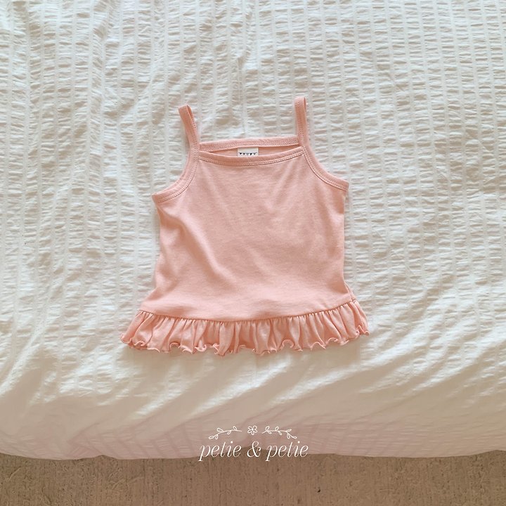 Petit & Petit - Korean Children Fashion - #kidsshorts - Plain Frill Sleeveless - 3