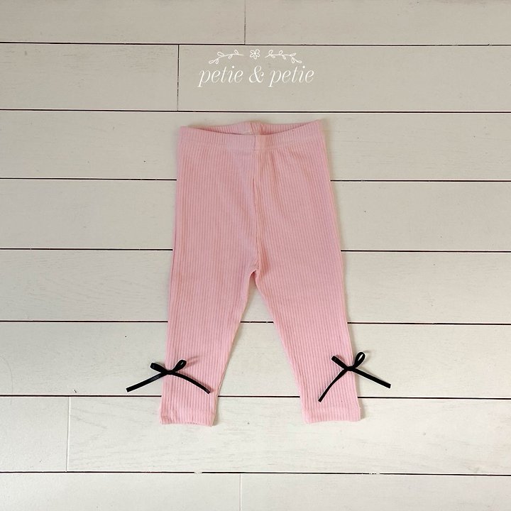 Petit & Petit - Korean Children Fashion - #fashionkids - Ribbon Leggings - 4