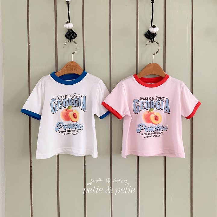 Petit & Petit - Korean Children Fashion - #kidsstore - Peach Tee - 7