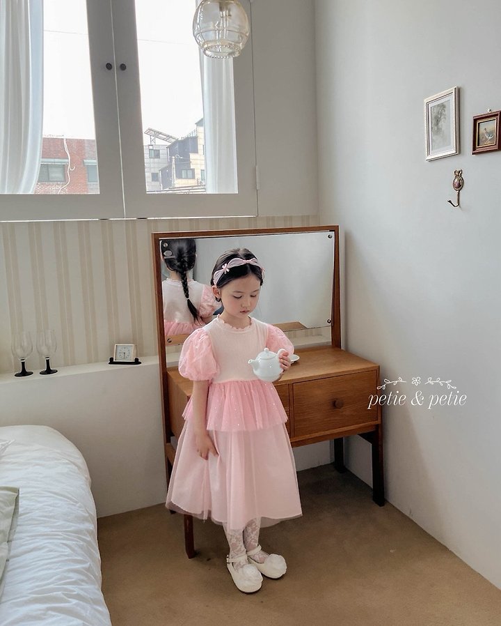 Petit & Petit - Korean Children Fashion - #kidsstore - Luna Dot Tulle One-piece - 3