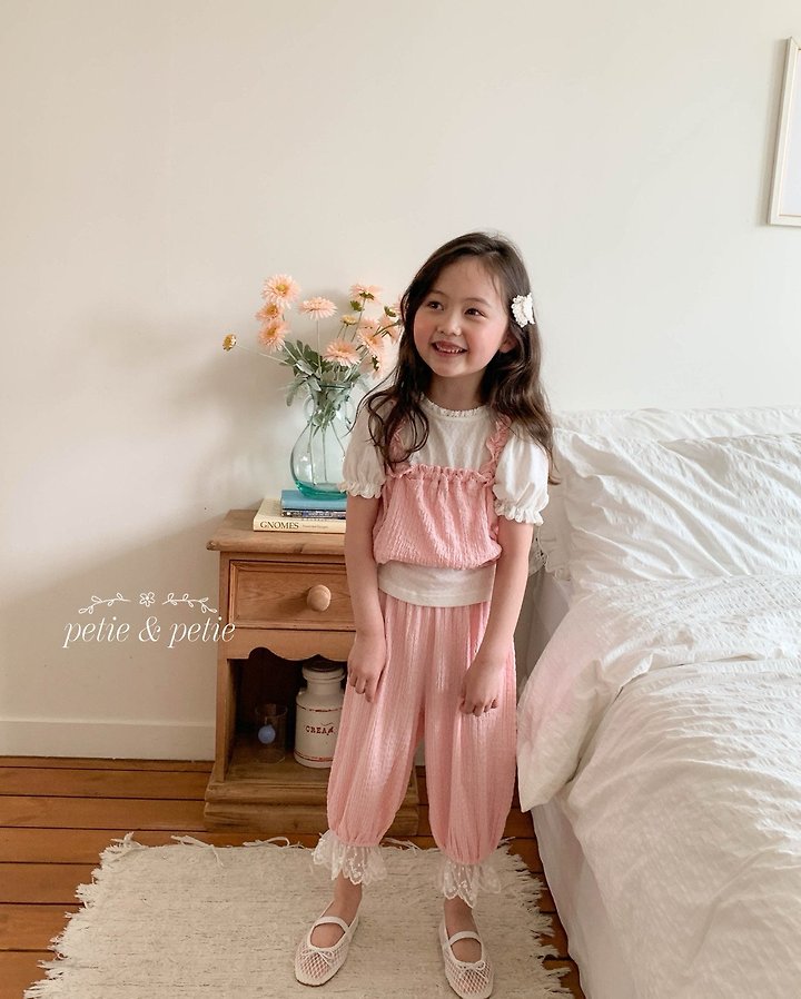 Petit & Petit - Korean Children Fashion - #kidsstore - Popcorn Lace Jogger Pants - 10
